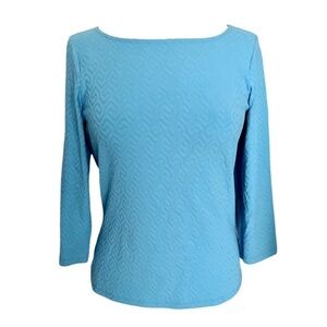 J. McLaughlin | Women’s Top | Aqua Blue | Size Small | 1/2 Sleeve Length